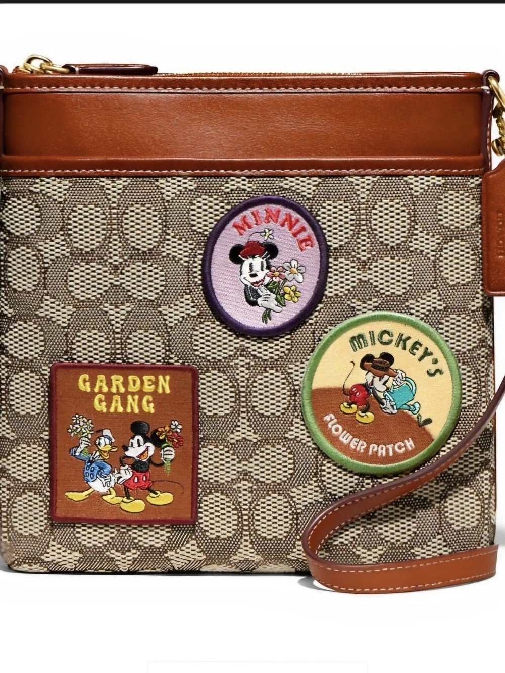 Limited Edition Coach CH491 Disney X Kitt Messenger Signature Jacquard Patches